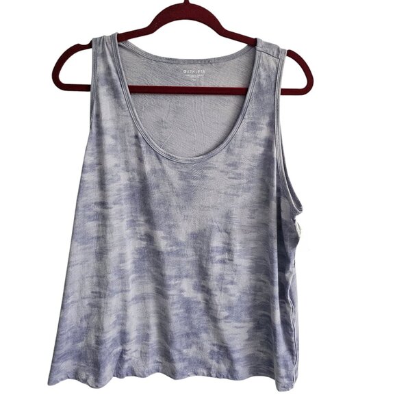 Athleta Size 1X Organic Daily Tie Dye Cotton Comfy Tank Top - Picture 2 of 5